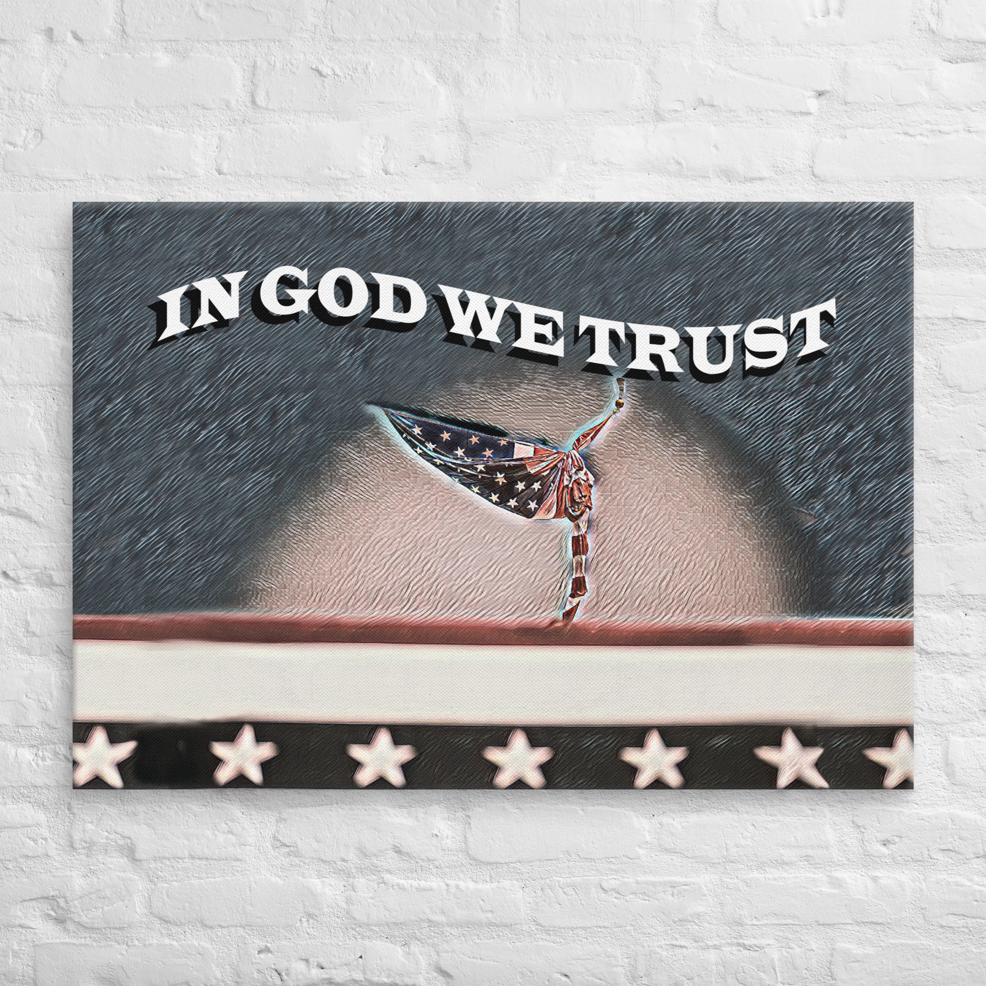 -In God We Trust | Custom Painted Print Canvas