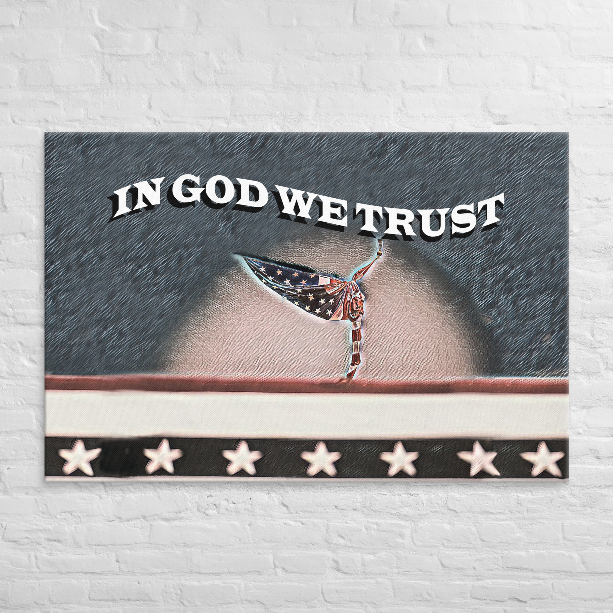 -In God We Trust | Custom Painted Print Canvas