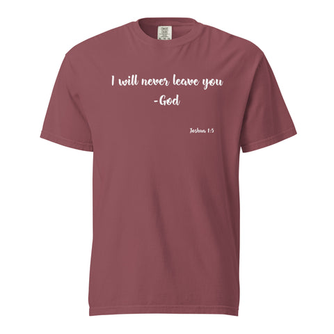 -Joshua 1:5 | T-Shirt (White Letters)