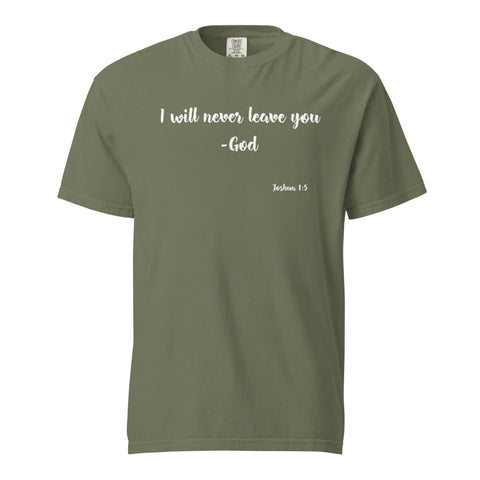 -Joshua 1:5 | T-Shirt (White Letters)