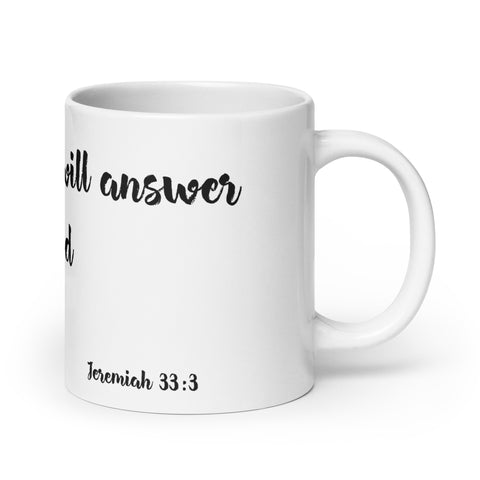 -Jeremiah 33:3 | White Mug